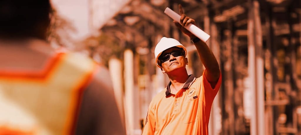 Major Projects worker on site